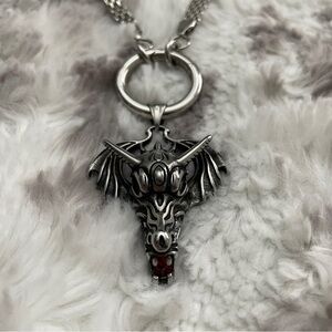 Shield Maiden’s Jewelry Norse Dragon Mother Guardian Necklace